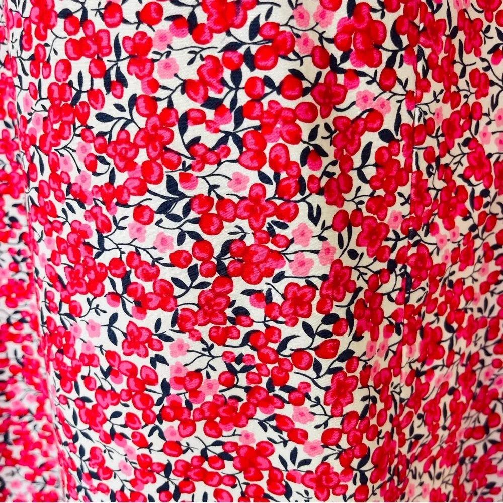 Christopher Banks pink white floral cottagecore preppy midi skirt 12 - Picture 4 of 7